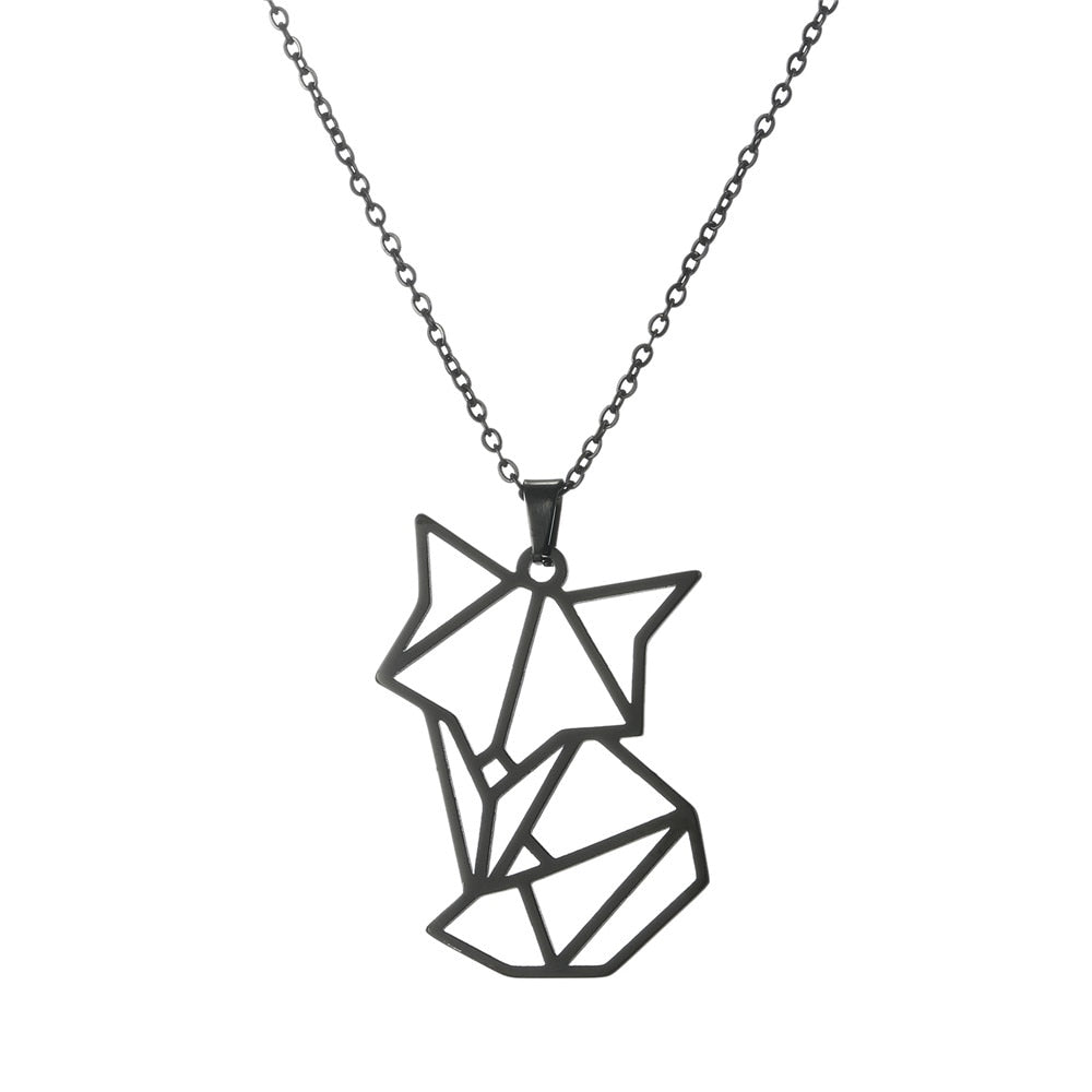 Origami Cat Necklace - Cat necklace