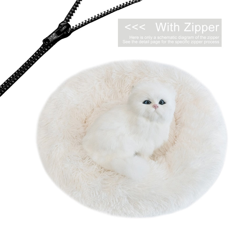 Orthopedic Cat Bed - White / 50cm