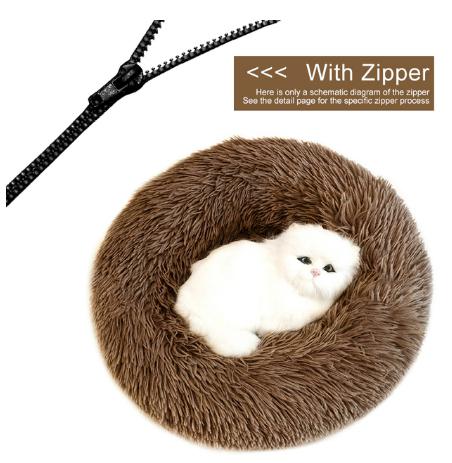 Orthopedic Cat Bed - Light Brown / 50cm