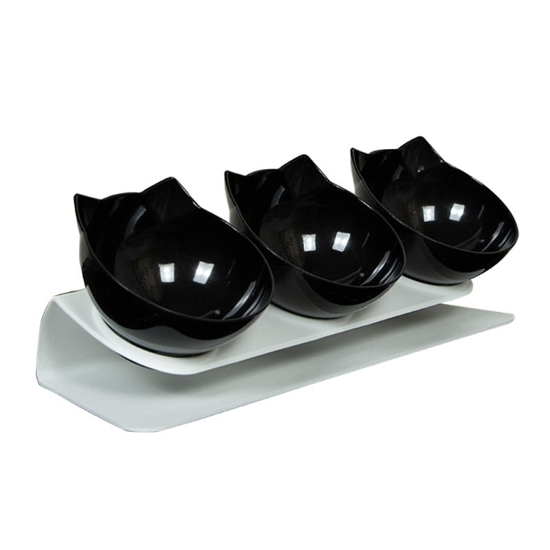 Orthopedic Cat Bowl - Black - Cat Bowls
