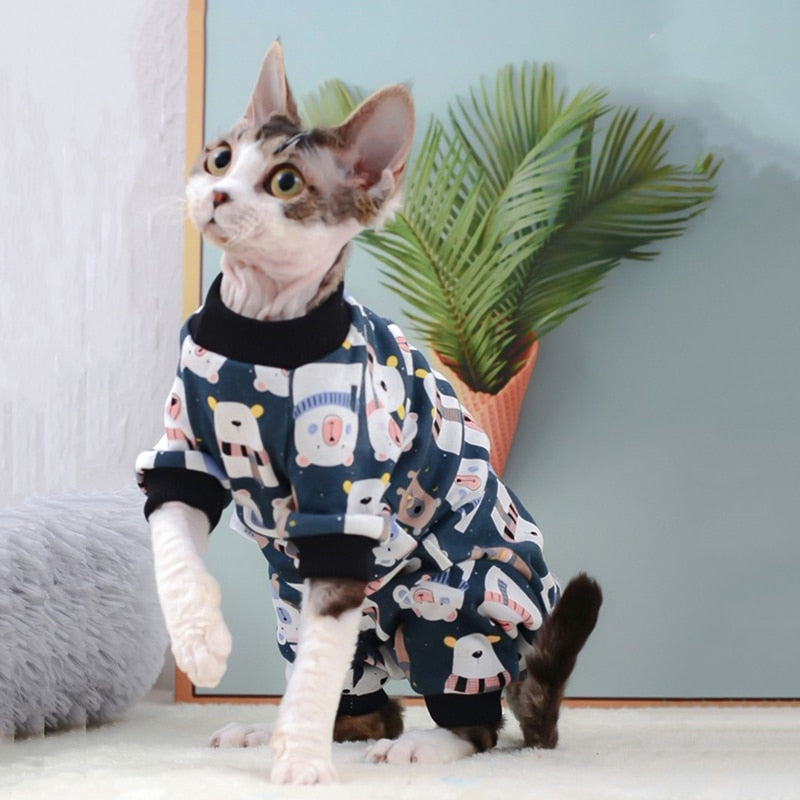 Overall Clothes for Cats - Navy / XS - Clothes for cats