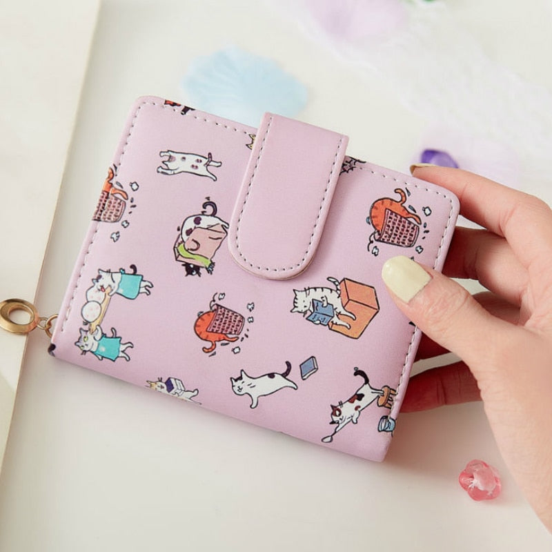 Pastel Cat Purse - Purple - Cat purse