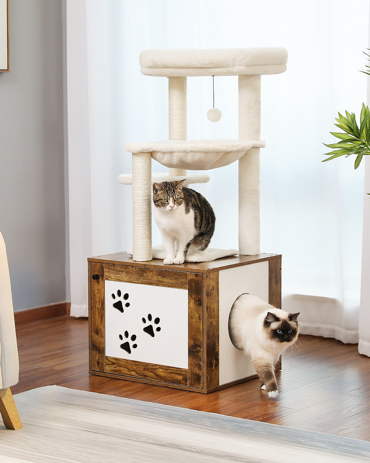 Paw Cat Tree - Brown / XL / United States