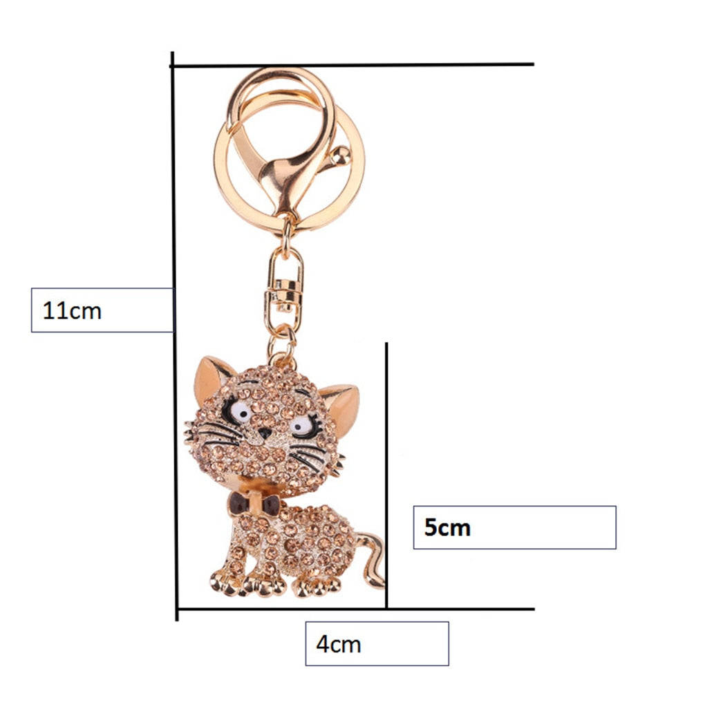 Pink Cat Keychain - Cat Keychains