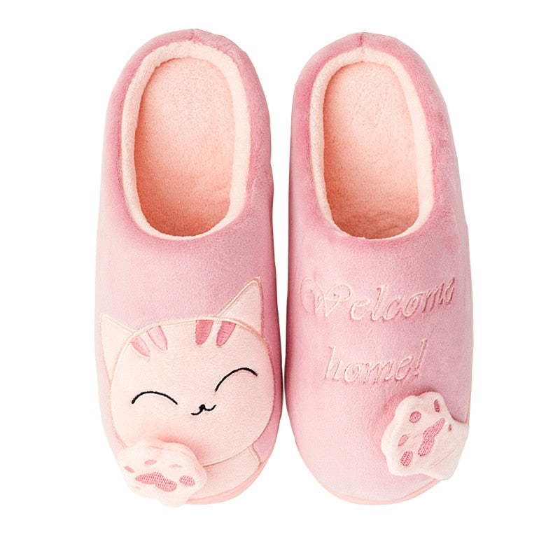 Pink Cat Slippers - Pure Pink / 36 - Cat slippers