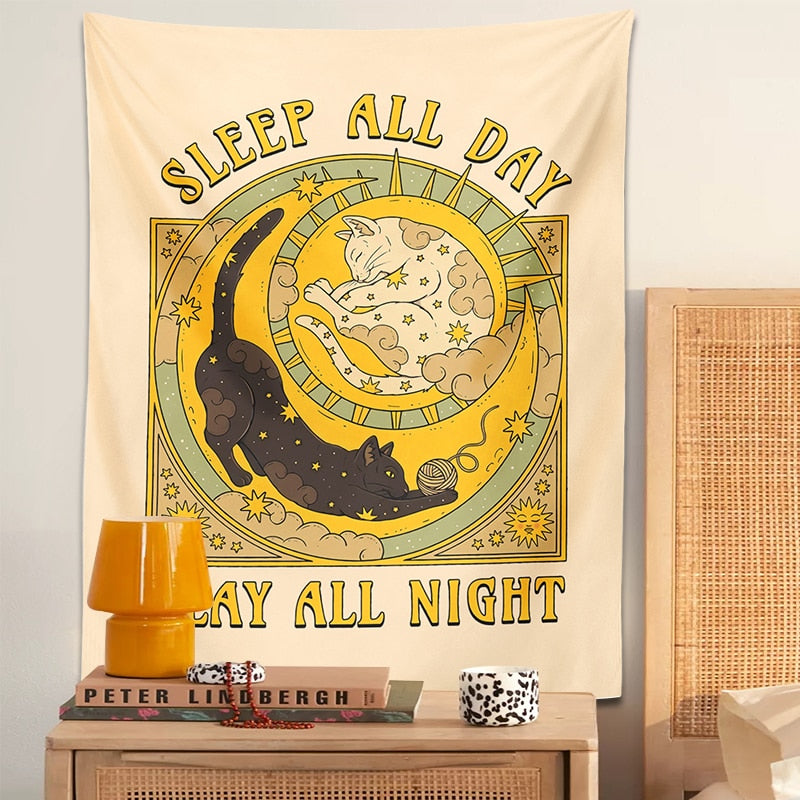 Playful Cat Tapestry - Cat Tapestry