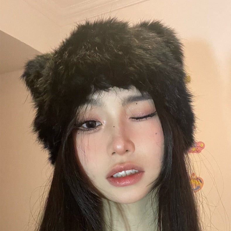 Plush cat beanie - Cat beanie