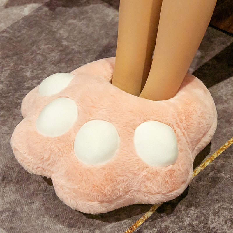 Plush Cat Slippers - Pink / 36 - Cat slippers