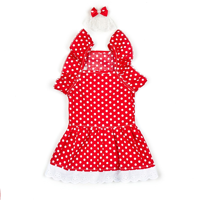 Polka Dot Clothes for Cats - Red / XS - Clothes for cats