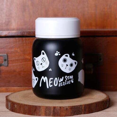 Portable Cat Thermos - 220ml / Black