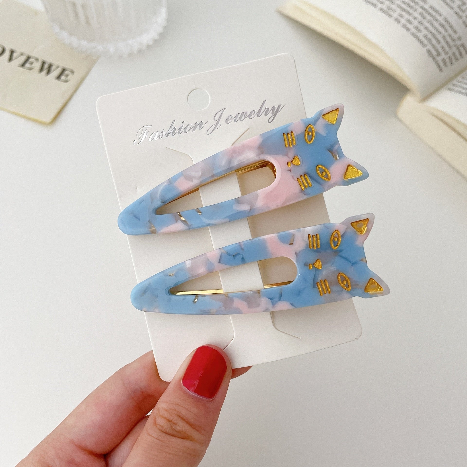 Pretty Cat Hair Clip - Sky Blue - Cat hair clips