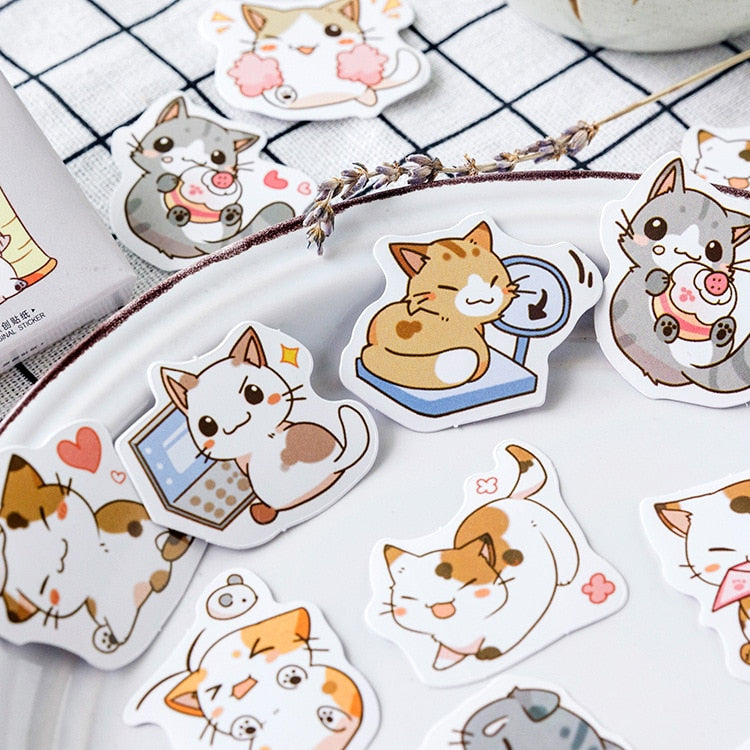 Puffy Cat Stickers