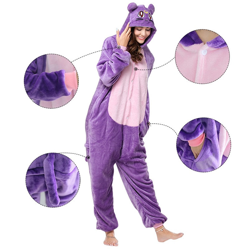 Purple Cat Kigurumi - Cat pajamas