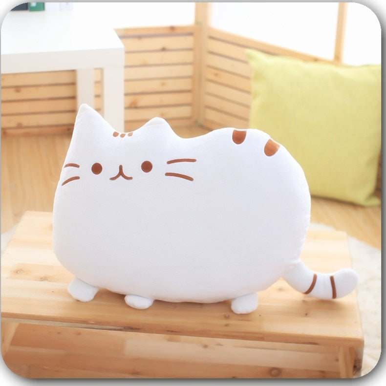 Pusheen Cat Pillow - 40x30cm / White