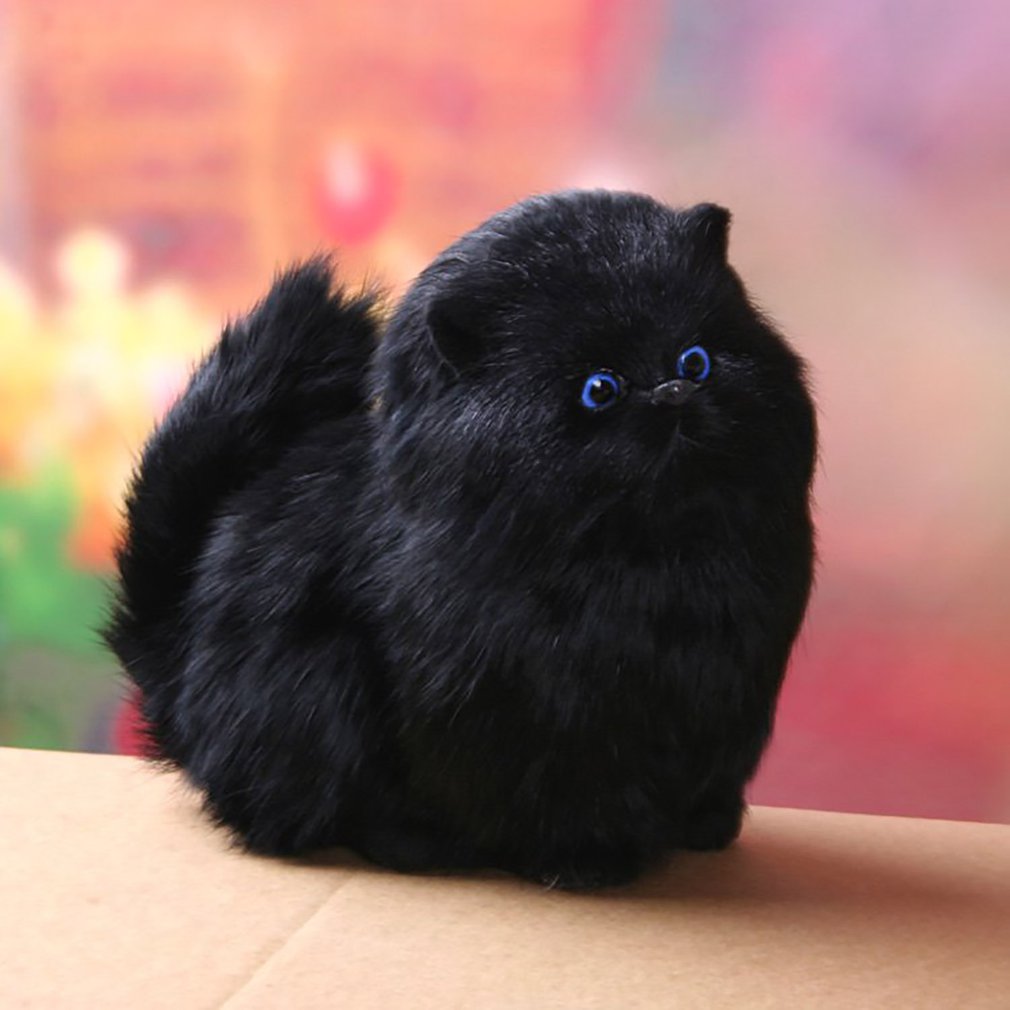 Realistic Black Cat Plush