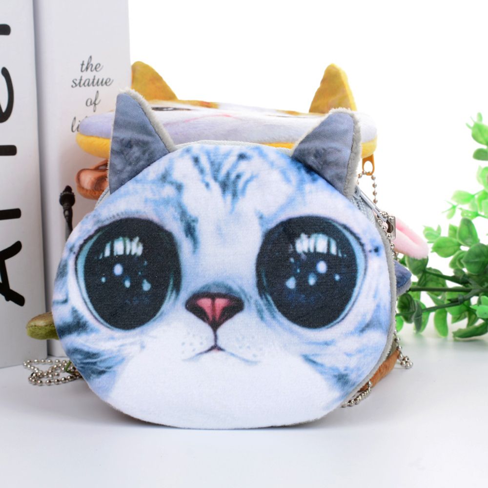 Realistic Cat Purse - Blue - Cat purse