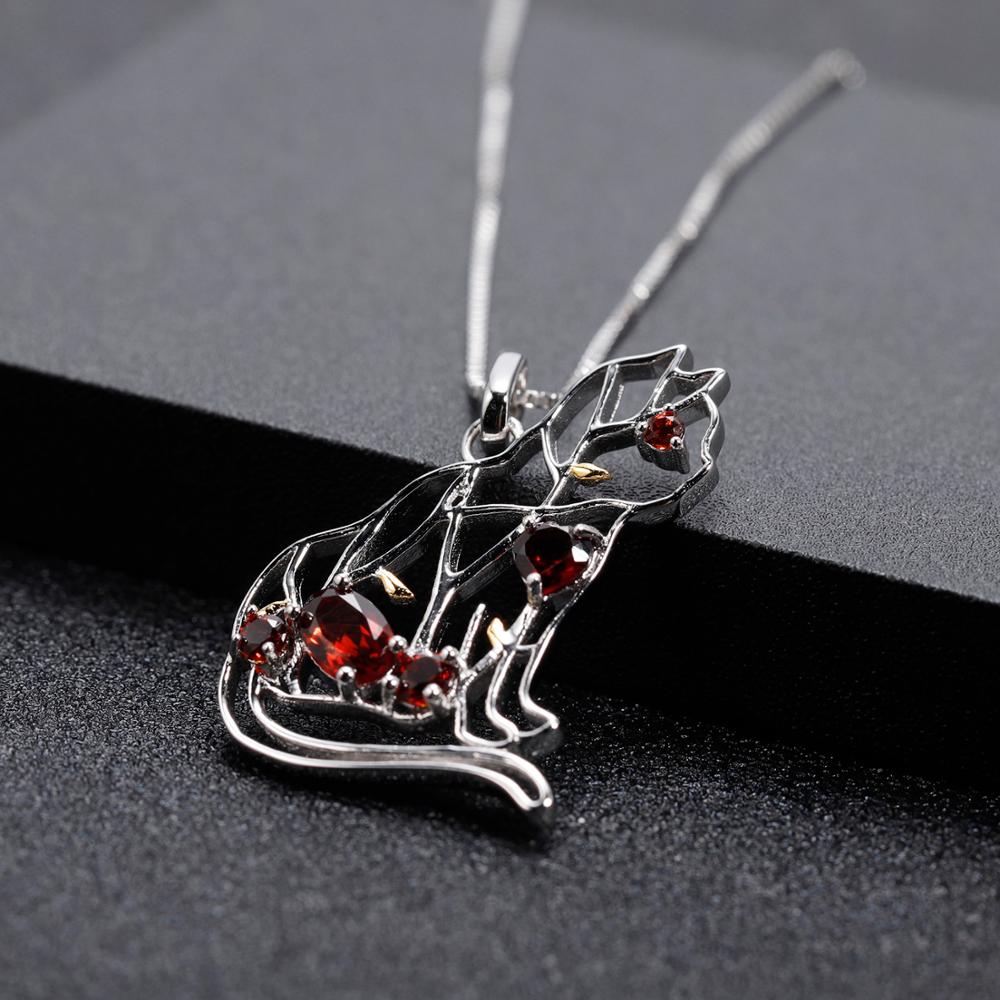 Red Cat Necklace - Cat necklace