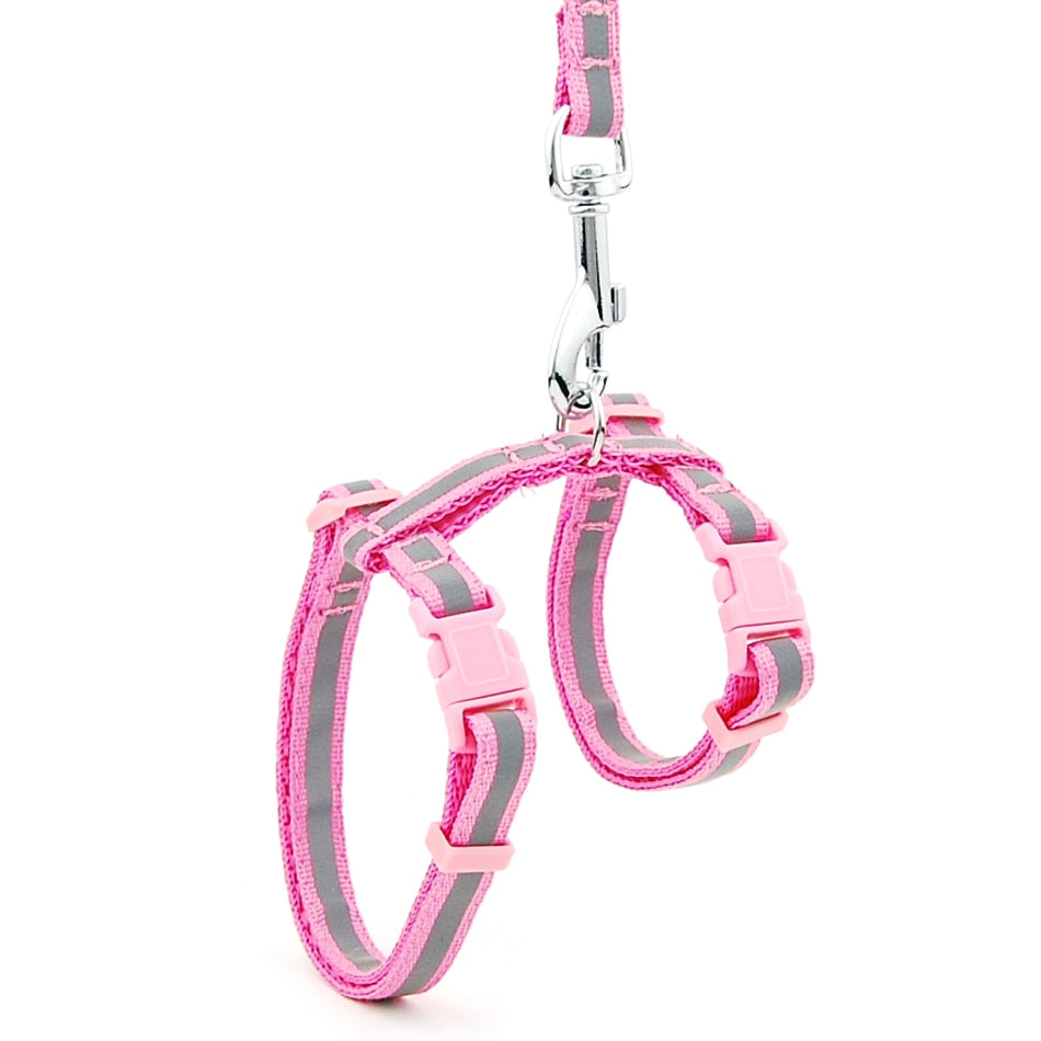 Reflective Cat Walk Harness - Pink Reflective / M