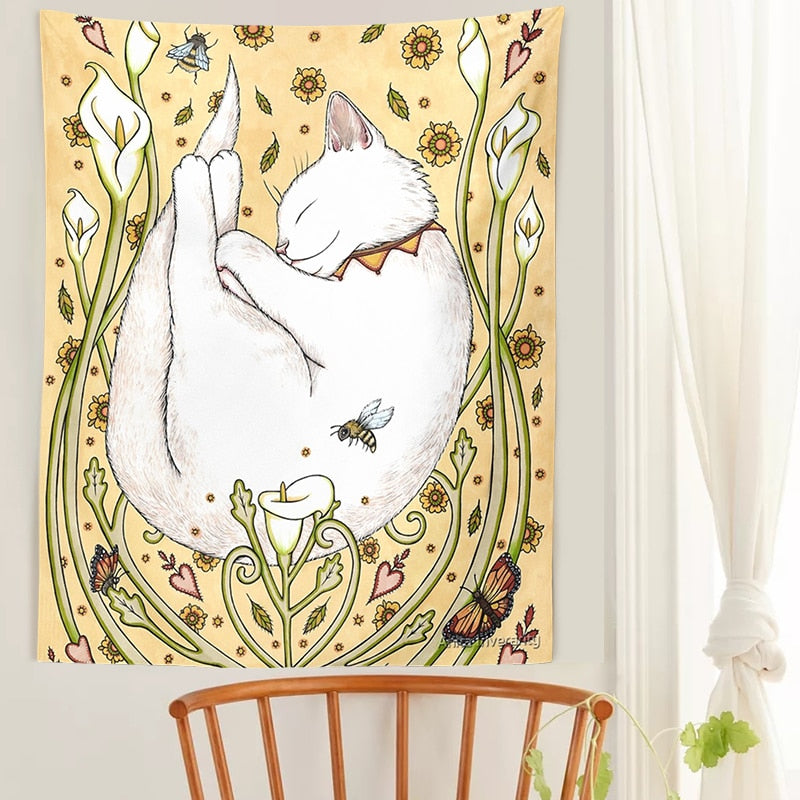 Retro Cat Tapestry - Cat Tapestry