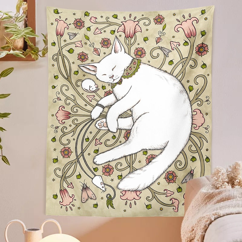 Retro Cat Tapestry - Cat Tapestry