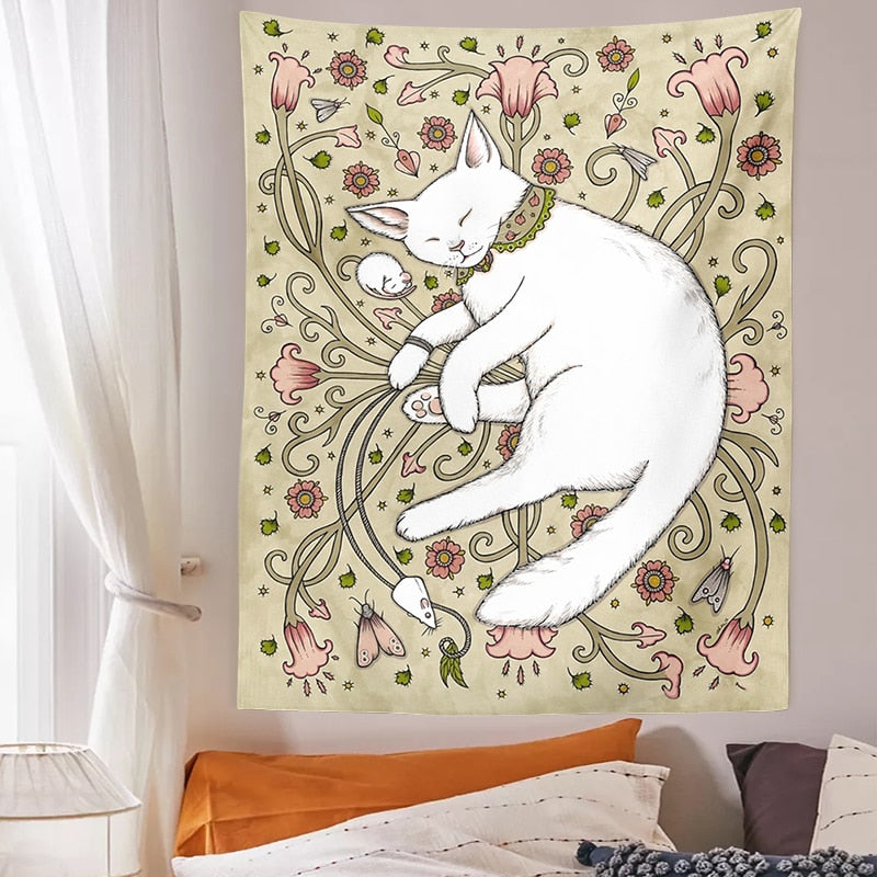 Retro Cat Tapestry - Cat Tapestry
