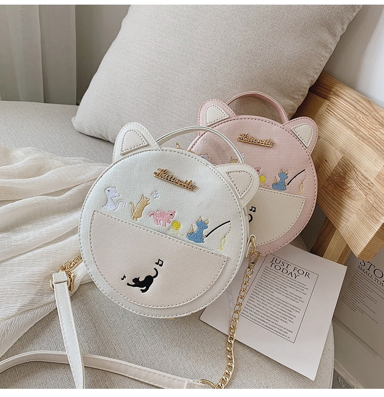 Round Cat Handbag - Cat Handbag