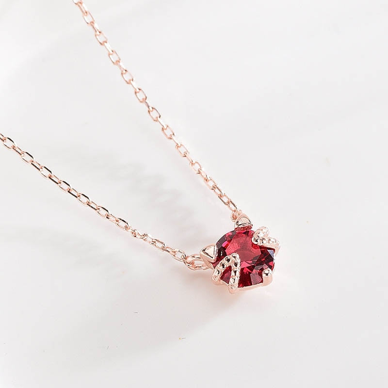 Ruby Cat Necklace - Cat necklace