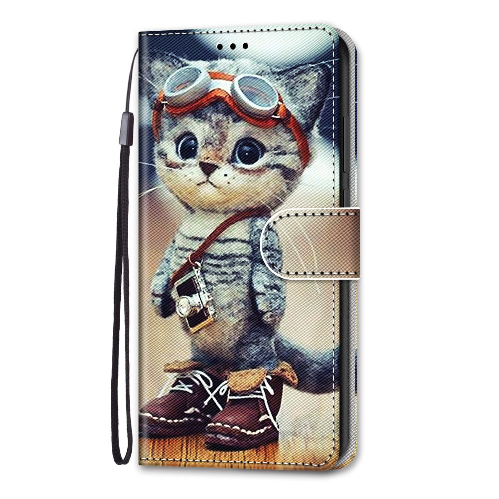 Samsung s22 Cat Flip Phone Case - for Samsung S22 / Brown -