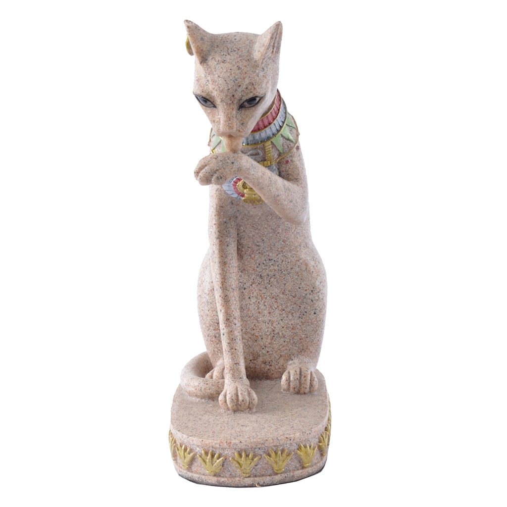 Sand Stone Cat Statue