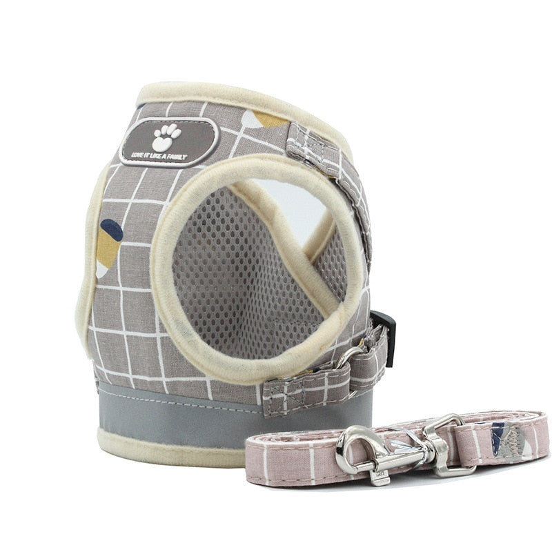 Secure Cat Harness - Khaki Plaid / XS