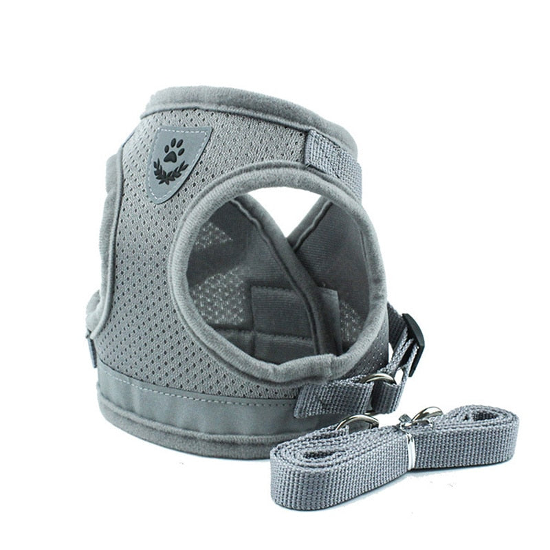 Secure Cat Harness - Gray Mesh / XS