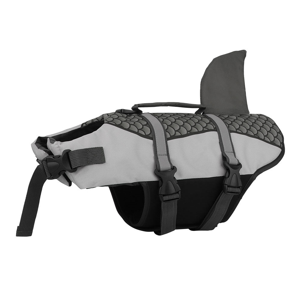 Shark Life Jacket for Cat - Gray / XS - Life jackets for