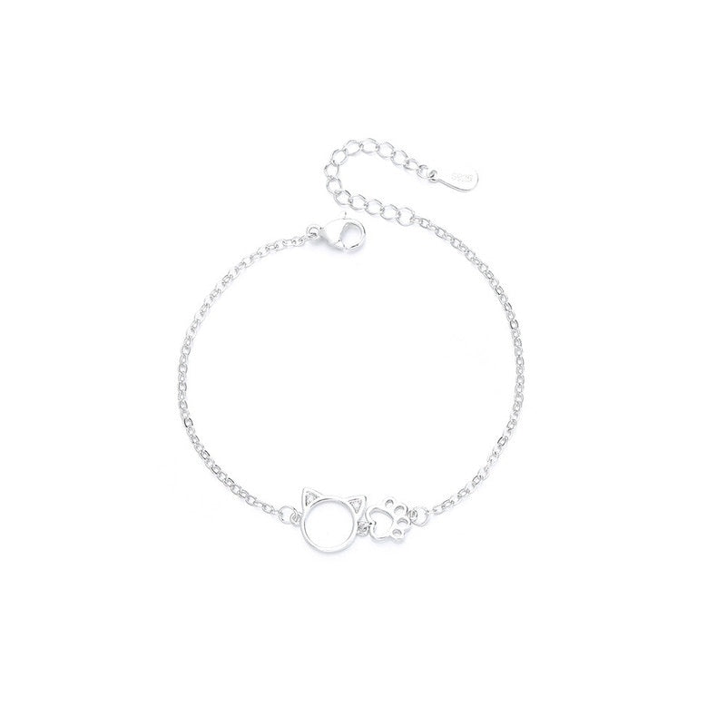 Silver Cat Bracelet - Cat bracelet