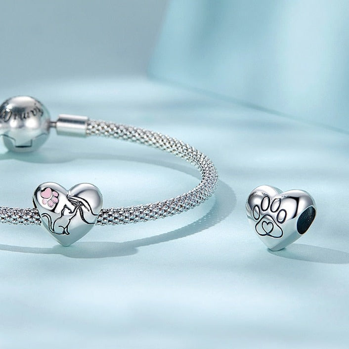 Silver Cat Charm - Cat charms