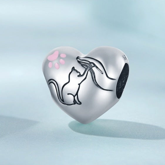 Silver Cat Charm - Cat charms