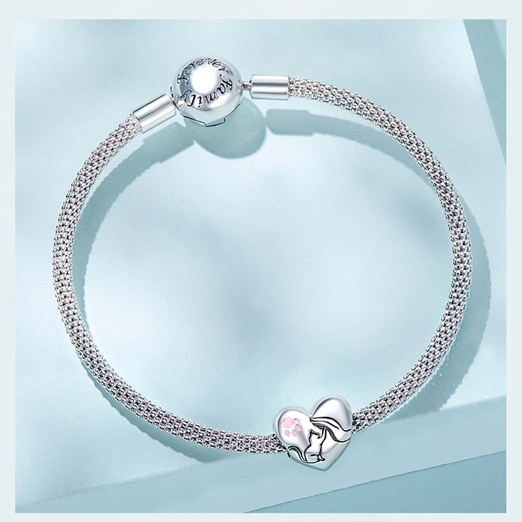 Silver Cat Charm - Cat charms