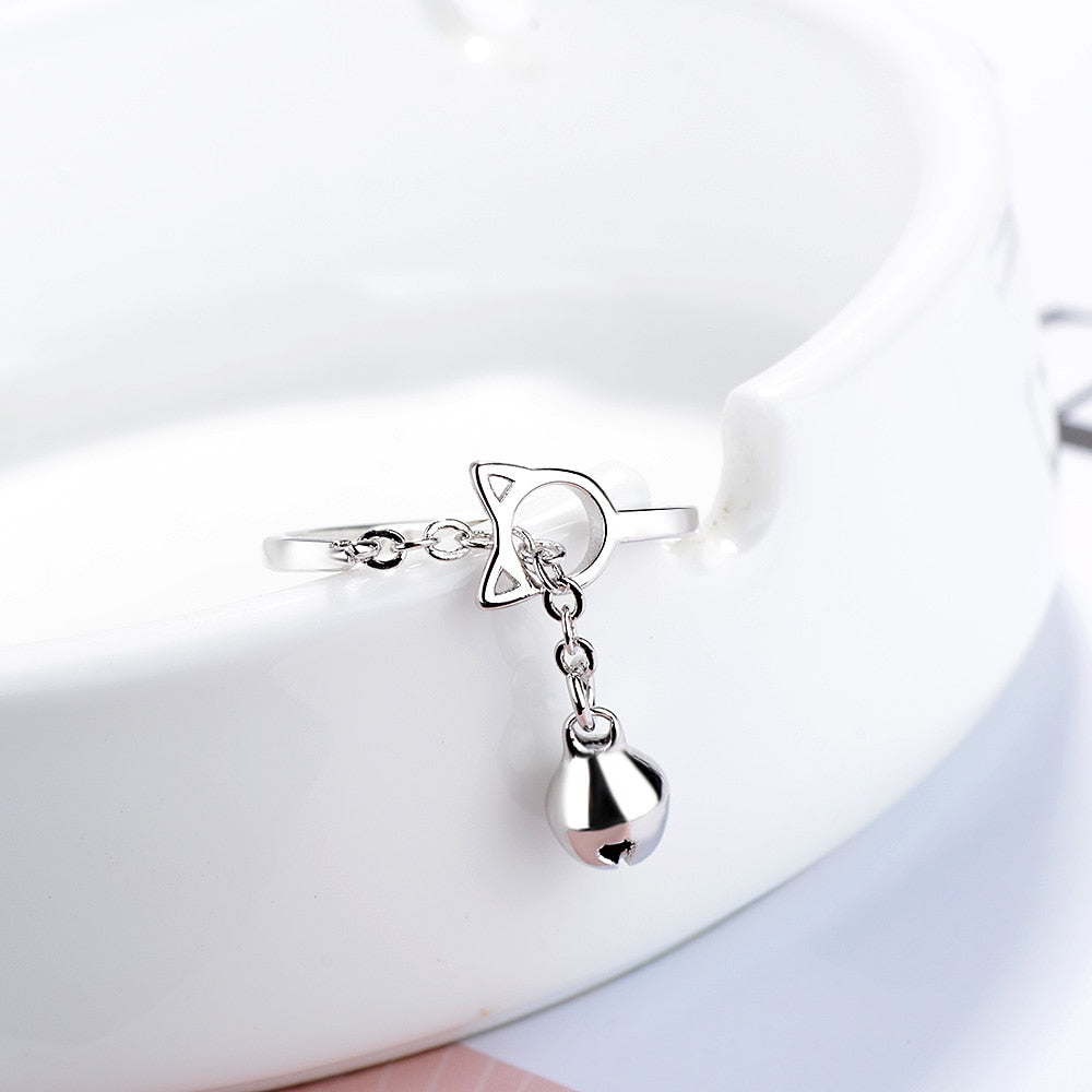 Silver Cat Ring - cat rings