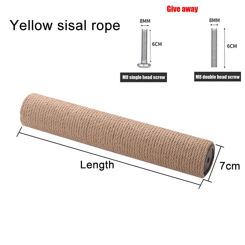 Simple Cat Scratching Post - Yellow sisal / 12.5cm - Cat