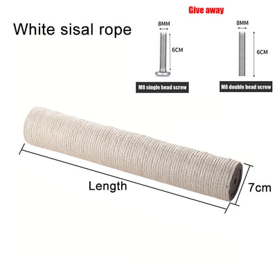 Simple Cat Scratching Post - White sisal / 12.5cm - Cat