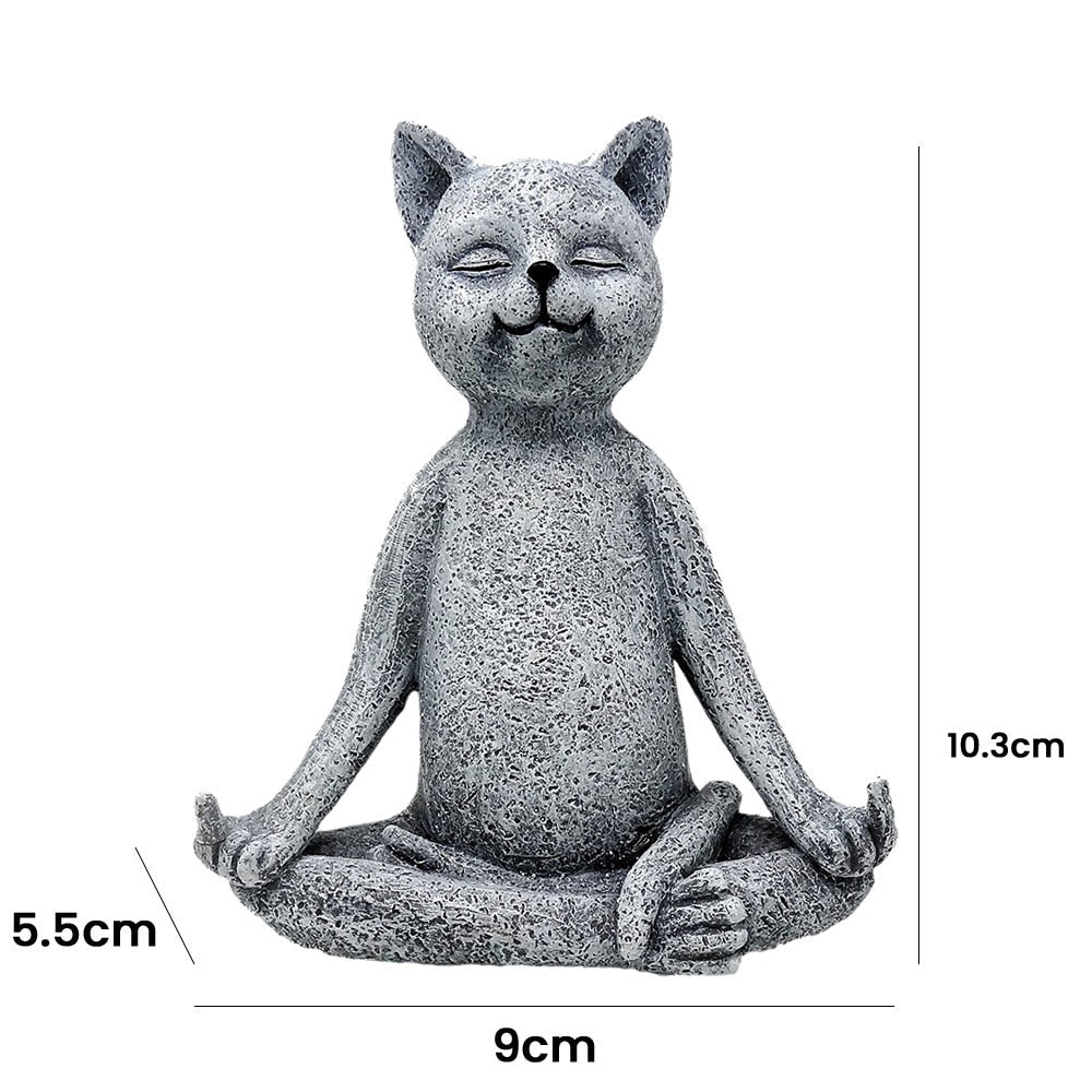 Sitting Cat Statue - Grey