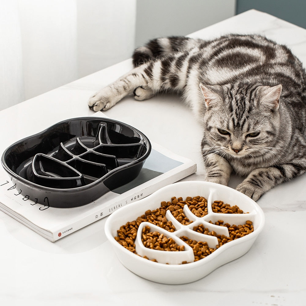 Slow Feeder Cat Bowl - Cat Bowls