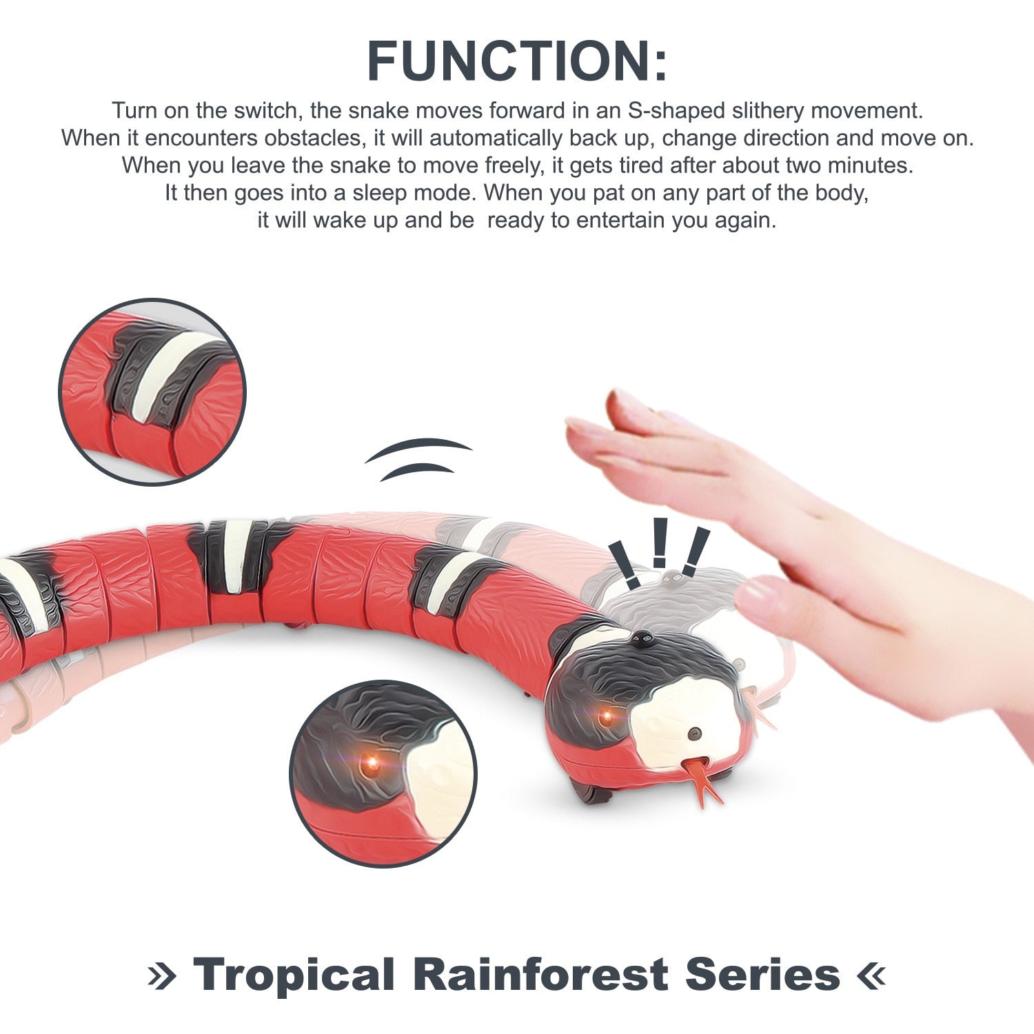 Smart Sensing Snake Cat Toy - Cat Toys