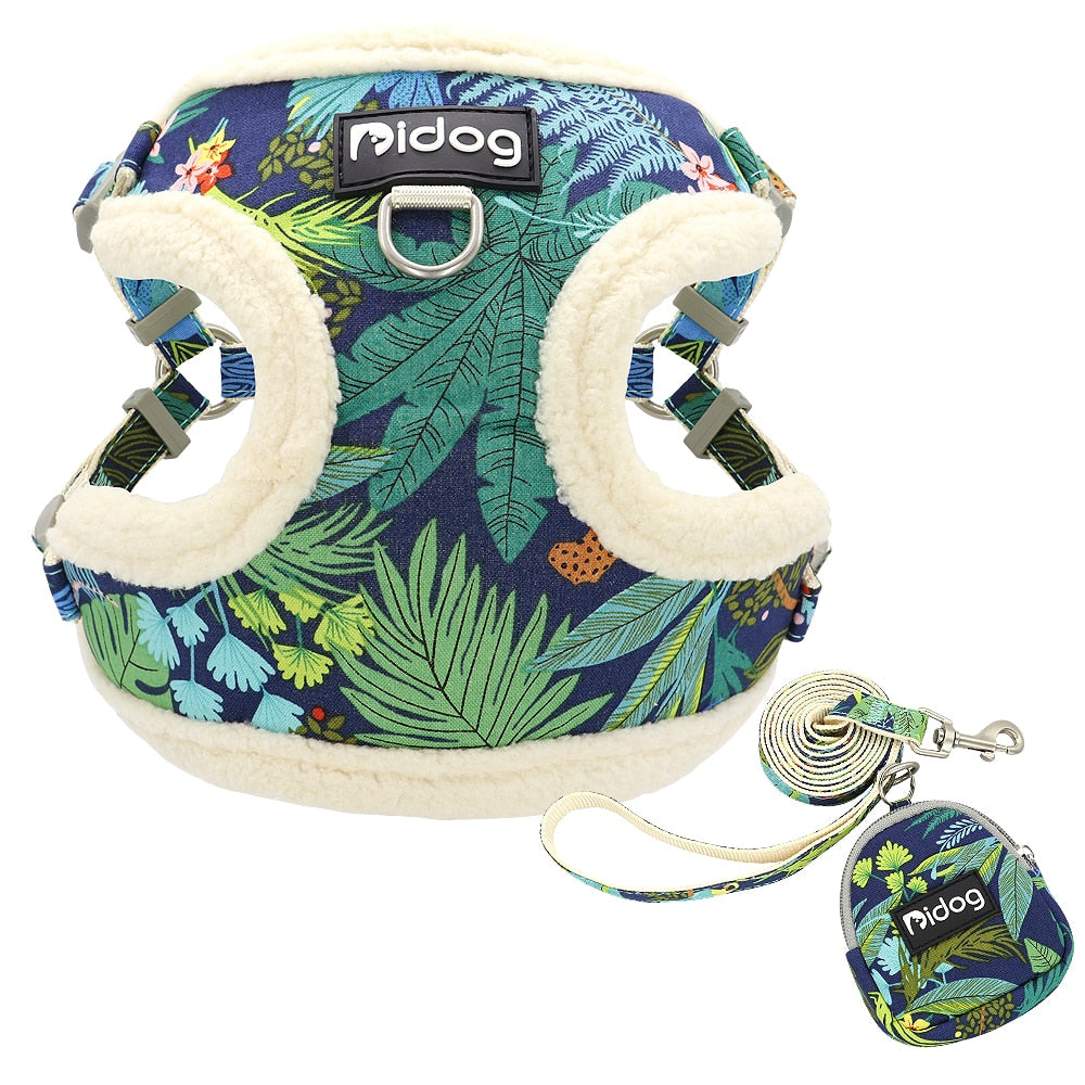 Soft Padded Cat Harness - Navy Blue / S