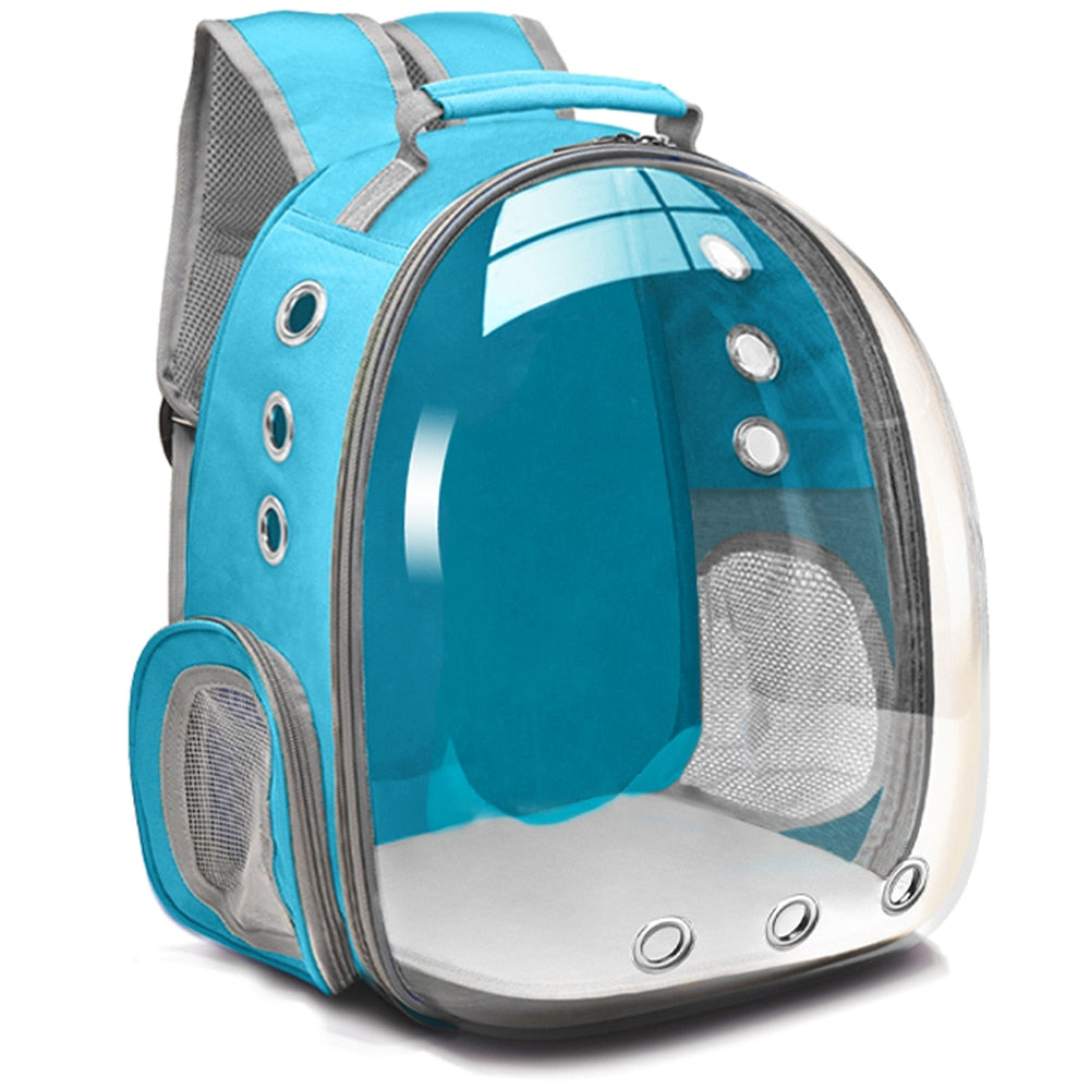 Space Capsule Cat Carrier - Sky Blue Bubble - Space Capsule