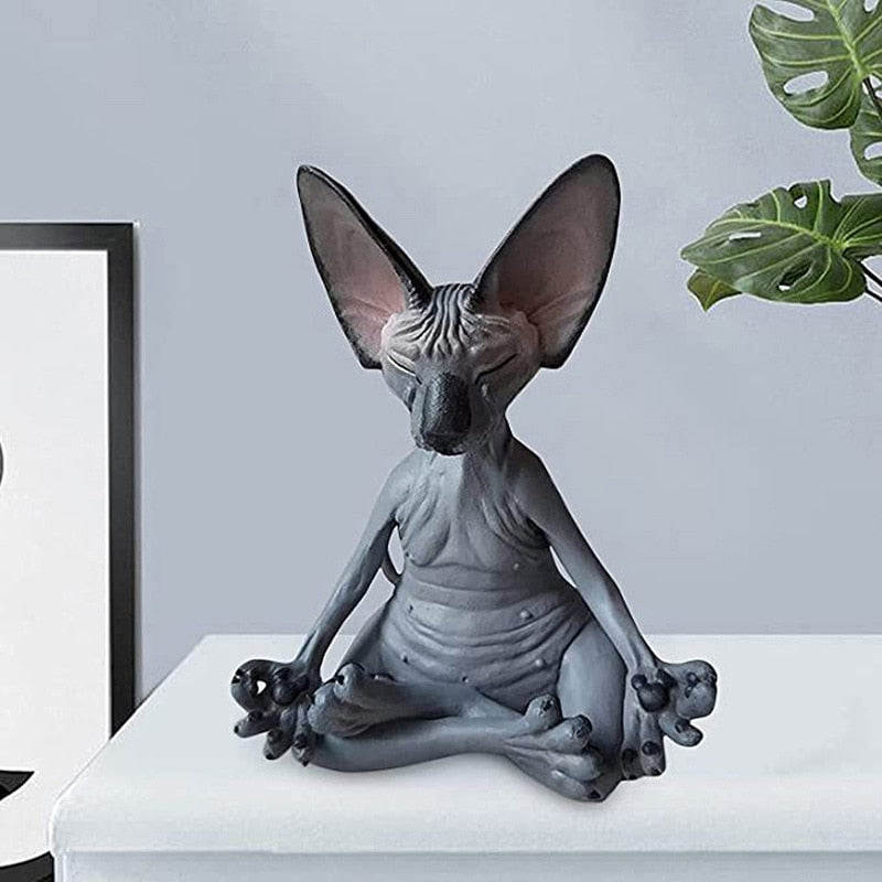 Sphinx Cat Statue - Black