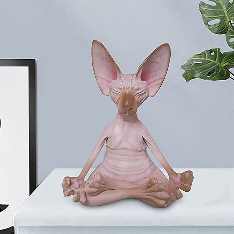 Sphinx Cat Statue - Pink