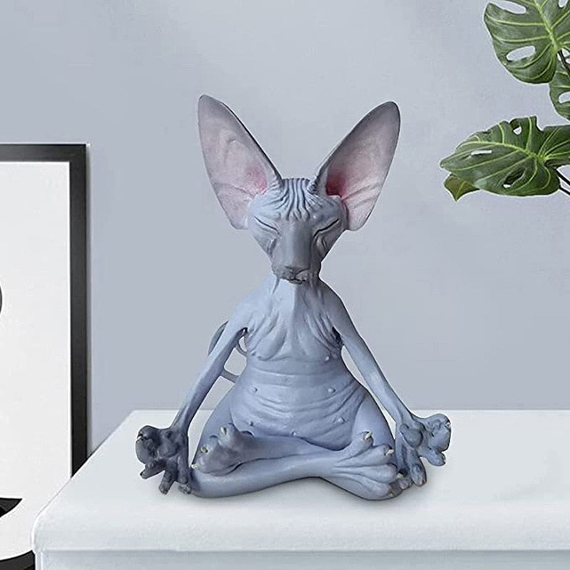 Sphinx Cat Statue - Grey