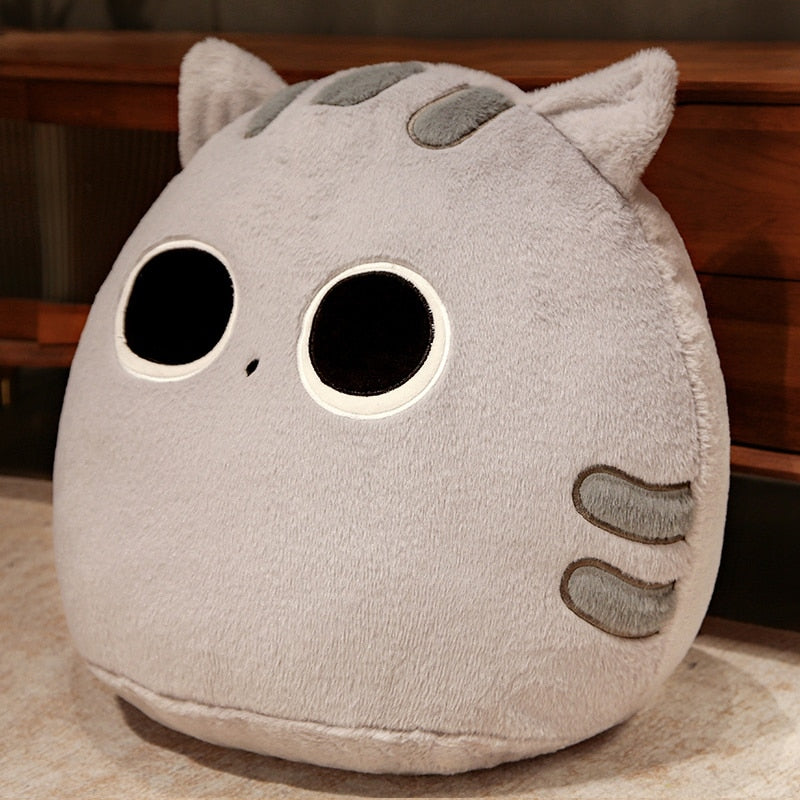 Squishy Cat Pillow - 10cm / Gray