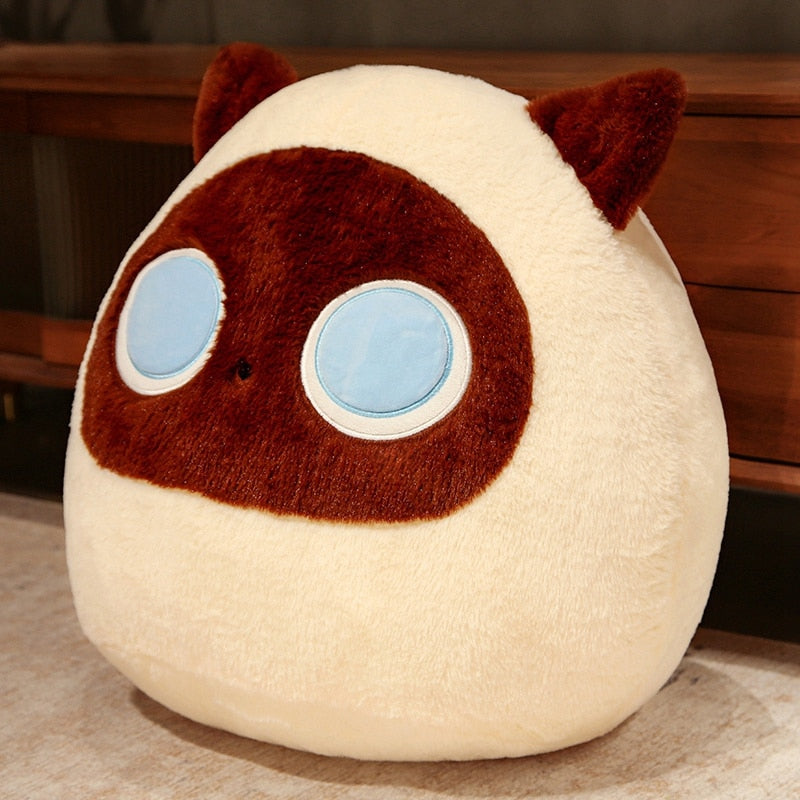 Squishy Cat Pillow - 10cm / White