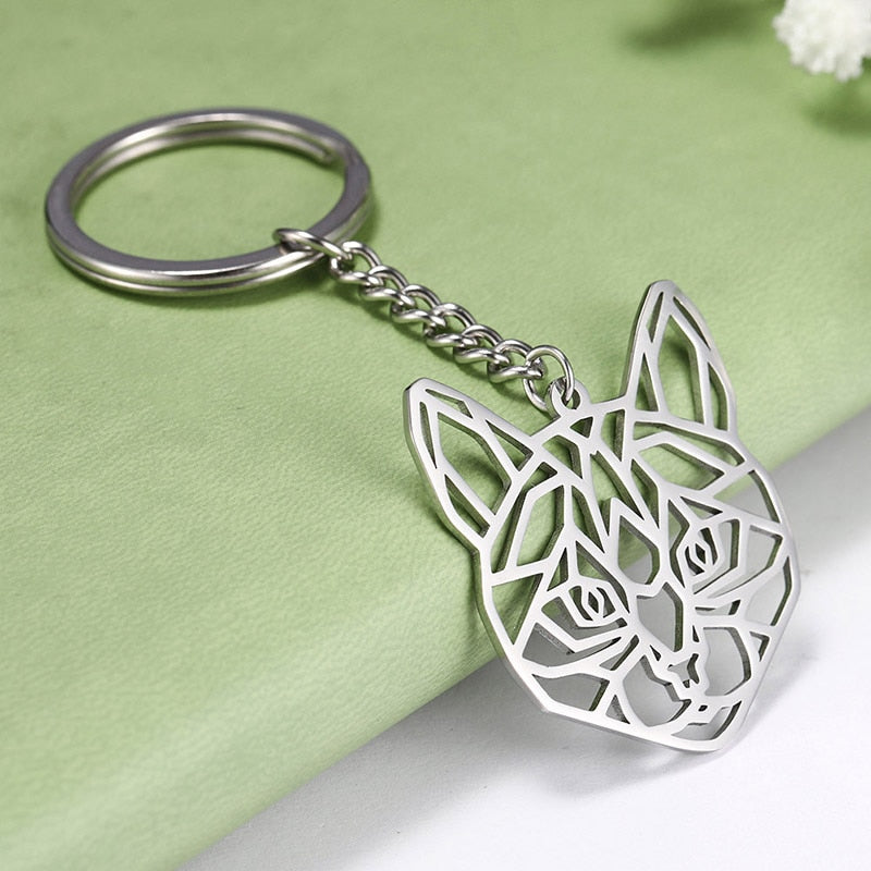Stainless Cat Keychain - Cat Keychains